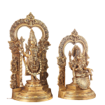 Pure Brass Tirupati Balaji with Padmavathi Thayar Set | 22" Divine Duo | 27.5kg Temple Grade Masterpiece | Sacred Murti Pair | Jaipurio